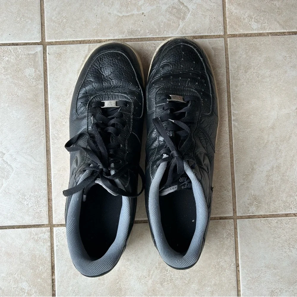 Nike Air Force 1 Men's Black Sneakers Size 15 Basketball Athletic Grunge